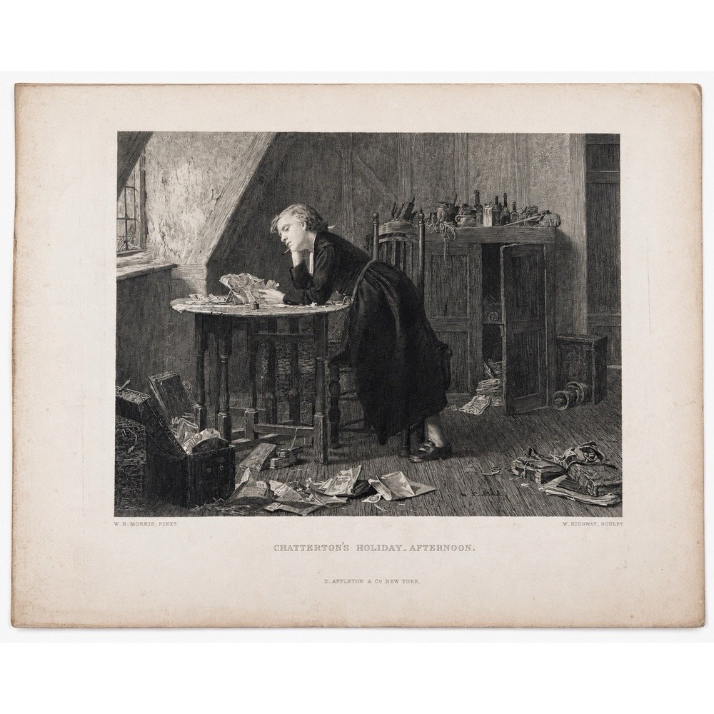 Antique Chatterton's Holiday Afternoon Engraving W B Morris Appleton Print